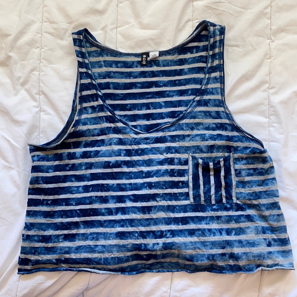 Urban Outfitters Striped Tie Dye Tank
